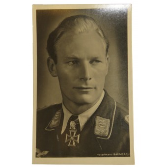 Luftwaffe - Portraitpostkarte von Werner Baumbach Ritterkreuzträger Hauptmann. Espenlaub militaria